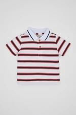 DEFACTO Baby Boy Striped Pique Short Sleeve Polo T-Shirt