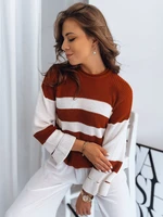 Women's AMELIA sweater in red and white stripes Dstreet z