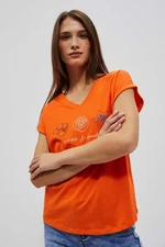 WOMEN'S T-SHIRT L-TS-4037 ORANGE