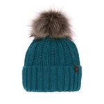 AGBO Woman's winter hat blue Rene with pompom