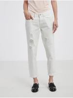 White Women Boyfriend Jeans CAMAIEU - Women