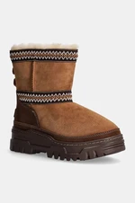 Semišové sněhule UGG Classic Mini Trailgazer hnědá barva, 1158322-CHE