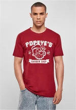 Popeye Barber Shop Burgundy Tee