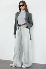 Trendyol Grey High Waist Extra Wide Leg Palazzo Jeans