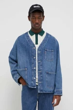 Rifľová bunda Levi's pánska, prechodná, oversize