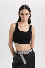 DEFACTO Fitted Square Collar Ribbed Camisole Athlete