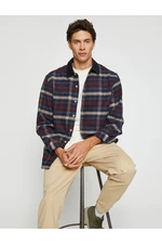 Koton Plaid Lumberjack Shirt Collar Detailed