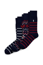 Ponožky Polo Ralph Lauren 3-pack pánské, šedá barva, 449958864