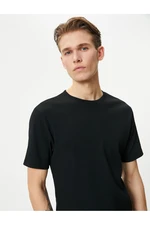 Koton Ribbed T-Shirt Textured Crew Neck Short Sleeve Cotton