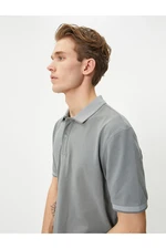 Koton Polo Neck T-Shirt Slim Fit Short Sleeve Collar Detailed