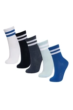 DEFACTO Boy's 5-Piece Cotton Long Socks