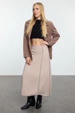 Trendyol Dark Beige A-line Chiffon Fabric Maxi Length Skirt