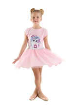 Denokids Kitten Unicorn Girl's Tulle Tutu Pink Evening Dress