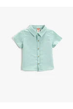 Koton Linen Blend Short Sleeve Shirt