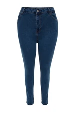 Trendyol Curve Blue High Waist Flexible Skinny Jeans