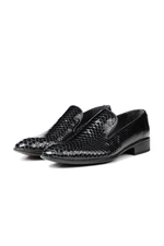 Ducavelli Alligator Genuine Leather Men's Classic Shoes, Loafers Classic Shoes, Loafers.