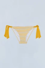 Dagi Yellow Lace-Up Bikini Bottom