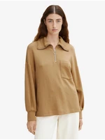 Beige Women's Loose Sweatshirt Tom Tailor - Women