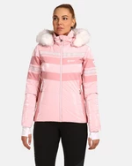 Light pink women's ski jacket Kilpi Dalila