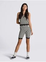 Black and white women's plaid short leggings VANS