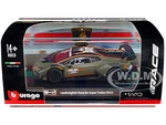 Lamborghini Huracan Super Trofeo EVO2 63 Matt Green with Black Top and Graphics "Roger Dubuis" "Race" Series 1/43 Diecast Model Car by Bburago