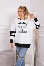 Malibu insulated sweatshirt white + black