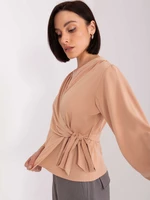 Camel Lounge Blouse With Ties