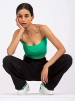 Dark green striped crop top Aria RUE PARIS