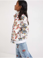 White Girls' Flowered Jacket Desigual Cala - Girls