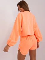 Fluo Orange Women's Two-Piece Tracksuit