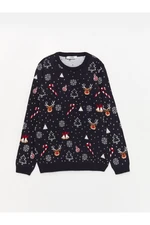 LC Waikiki Crew Neck Christmas Theme Long Sleeve Boy Knitwear Sweater