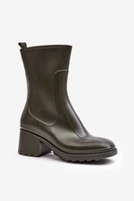 Dámské matné polokozačky Galoshes Dark Green Bertaida