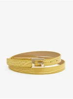 Yellow Ladies Belt with Crocodile Pattern Guess - Women