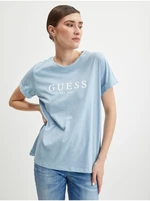 Light blue women's T-shirt Guess 1981