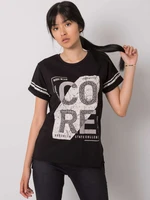 Black T-shirt with city print