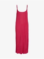 Dark pink women's maxi-dresses VILA Plisa - Ladies