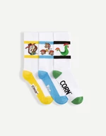 Set of three men's socks in white by Celio Kellogg's