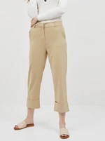 Beige short-cut trousers by Jacqueline de Yong Wagner