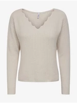 Women's cream sweater ONLY Gabriel - Women