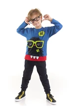 Denokids Hi Monster Monster Boys Blue T-shirt Pants Suit