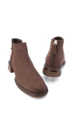 Marjin Women's Casual Boots & Booties With Zipper At The Back Efren Brown.