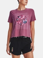 Pink women's T-shirt Under Armour UA Run Anywhere SS