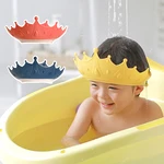 Adjustable Baby Shower Shampoo Cap Crown Shape Wash Hair Shield Hat for Baby Ear Protection Safe Children Shower Head Cover