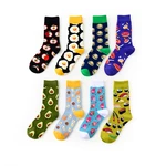 Avocado Omelette Burger Sushi Apple Fruit Food Seafood Short Socks Funny Cotton Socks Women Autumn Winter Happy Socks Female