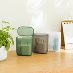 Dustproof Data Cable Storage Box Portable Desktop Mobile Phone Charger Box Transparent Cable Wire Container Drawer Office Home