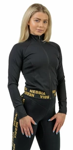 Nebbia Zip-Up Jacket INTENSE Warm-Up Black/Gold M Felpa da fitness