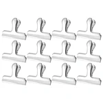 12x Sealing Clip Set Food Fresh With Sturdy Metal Clips Sturdy And Durable Stainless Steel Bag Clips