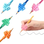 1Pcs Three Fingers Silicone Pen Holder Student Stationery Teaching Equipment Silicone Pen Holder Child Writing Correction