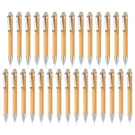 Bamboo Pens For Engraving Set Wood Retractable Bamboo Pen With Extra Black Ink Refills Ballpoint Pen Journaling Pen