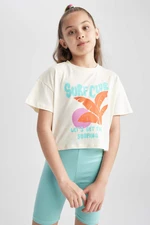 DEFACTO Crop Short Sleeve T-shirt